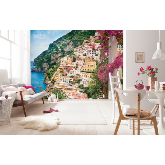 KOMR 340-4 XXL Vliesová fototapeta na zeď Komar - Positano - italské pobřežní městěčko Positano, velikost 368 x 248 cm