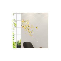 Samolepicí dekorace Crearreda WA M Yellow Branch 54107 Větev se žlutými květy