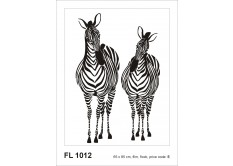 FL 1012 AG Design Samolepicí dekorace - samolepka na zeď - Zebra flock, velikost 65 cm x 85 cm