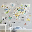 111398 Graham & Brown Dětská vliesová obrazová fototapeta Kids@Home 6 - Mapa Světa - World Map, velikost 300 x 280 cm
