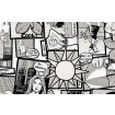 11940 Samolepící fólie renovační Gekkofix - Kreslený komiks, šíře 45 cm