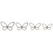 Nástěnná 3D dekorace Crearreda SD White Metal Butterflies 24006 Bílo-zlatí motýli