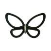 Nástěnná 3D dekorace Crearreda SD Black Metal Butterflies 24007 Černo-stříbrní motýli
