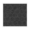 270-0179 D-C-Fix Ceramics PVC Omyvatelný vinylový stěnový obklad vzor černý hexagon, šíře 67,5 cm