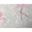 KT10-8953 Moderní vliesová tapeta na zeď Styleguide Jung 2023 - růžoví plameňáci, velikost 10,05 m x 53 cm
