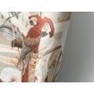 38725-2 A.S. Création vliesová tapeta na zeď AS Rovi 2022-2024, palmové listy s papoušky, velikost 10,05 m x 53 cm