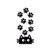 Samolepicí dekorace Crearreda FM S Cat & Paws 59516 kočka s tlapkami
