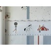 7500-3 ICH Wallcoverings dětská samolepící bílá bordura na zeď z kolekce Noa 2025 cirkus, velikost 16 cm x 5 m