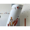7500-3 ICH Wallcoverings dětská samolepící bílá bordura na zeď z kolekce Noa 2025 cirkus, velikost 16 cm x 5 m