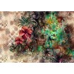 KOMR 012-8 Komar obrazová fototapeta 8-dílná Sherazade - květy ibišku, listy monstery, velikost 368 x 254 cm
