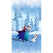 FCP L 6105 AG Design textilní foto závěs dětský obrazový Frozen on Ice - Ledové království Disney FCPL 6105 s úplným zastíněním, velikost 140 x 245 cm