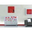 F 0444 AG Design Samolepicí dekorace - samolepka na zeď - Red nostalgie, velikost 65 cm x 85 cm