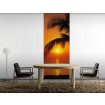 KOMR 5521-2 Papírová dveřní fototapeta Komar Palmy Beach Sunrise, velikost 92 x 220 cm