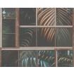 KT1-04773 A.S. Création vliesová tapeta na zeď Industrial 2023 palmy za oknem, velikost 10,05 m x 53 cm