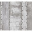 KT2-34773 A.S. Création vliesová tapeta na zeď Industrial 2023 - moderní vzhled ocelových plátů, velikost 10,05 m x 53 cm