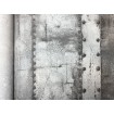 KT2-34773 A.S. Création vliesová tapeta na zeď Industrial 2023 - moderní vzhled ocelových plátů, velikost 10,05 m x 53 cm