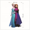 KT134 Samolepicí dekorace - samolepka na zeď Disney - Frozen - ledové království Elsa a Anna, velikost 45 cm x 60 cm