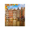 MS-3-0024 Vliesová obrazová fototapeta Houses in Amsterdam, velikost 225 x 250 cm