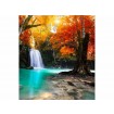 MS-3-0083 Vliesová obrazová fototapeta Deep Forest Waterfall, velikost 225 x 250 cm
