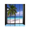 MS-3-0203 Vliesová obrazová fototapeta Beach Window View, velikost 225 x 250 cm