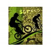 MS-3-0328 Vliesová obrazová fototapeta Bicycle Green, velikost 225 x 250 cm