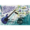 MS-5-0323 Vliesová obrazová fototapeta Blue Guitar, velikost 375 x 250 cm