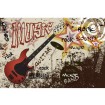 MS-5-0324 Vliesová obrazová fototapeta Red Guitar, velikost 375 x 250 cm
