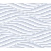 WP-001-02 Dimex Line vliesová látková tapeta na zeď - Šedé vlnky s 3D efektem, velikost 10,05 m x 75 cm