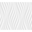 WP-002-01 Dimex Line vliesová látková tapeta na zeď - Bílé vlnky s 3D efektem, velikost 10,05 m x 75 cm