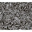 WP-012-02 Dimex Line vliesová látková tapeta na zeď - Černo-bílý ornamentální vzor s 3D efektem, velikost 10,05 m x 75 cm