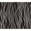 WP-013-02 Dimex Line vliesová látková tapeta na zeď - Černo-šedé vlnovky s 3D efektem, velikost 10,05 m x 75 cm