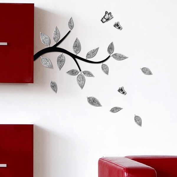 Levně 54507 Branch, Samolepicí 3D pěnová dekorace na zeď Crearreda, velikost 31,5 x 34 cm
