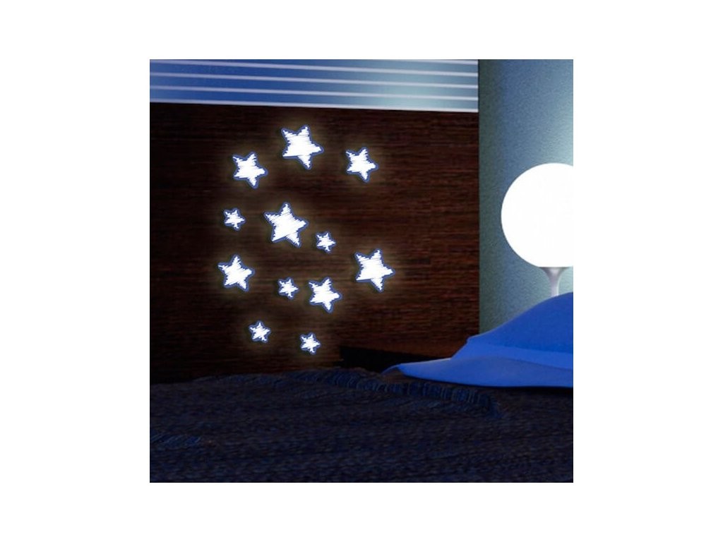 Levně Samolepicí dekorace Crearreda FM S Glow Star 59506 Svítící hvězdy