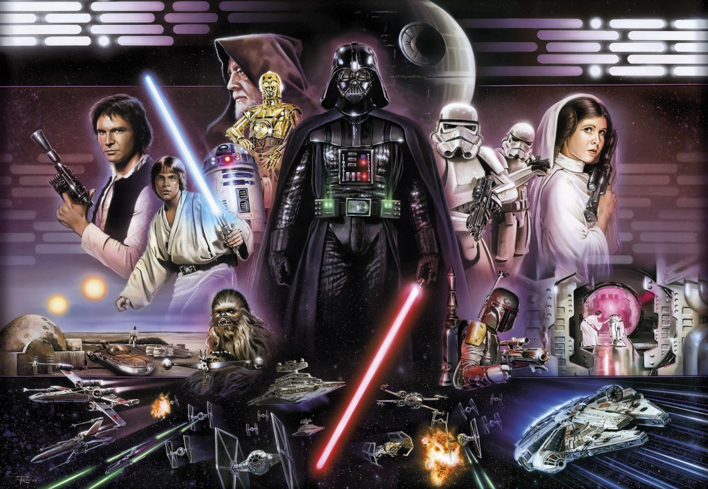 Levně KOMR 284-8 Obrazová fototapeta Komar Star Wars Dart Vader Collage, velikost 368 x 254 cm