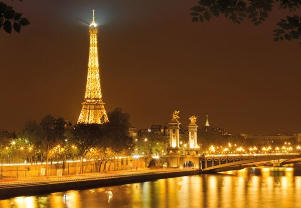 Levně 4-321 Nuit ´D or - Fototapeta Komar Eiffelova věž, velikost 254 x 184 cm