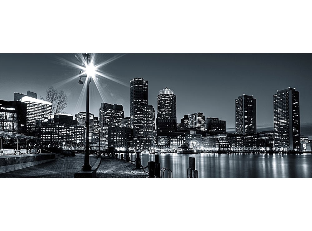 Levně MP-2-0016 Vliesová obrazová panoramatická fototapeta Boston + lepidlo Zdarma, velikost 375 x 150 cm