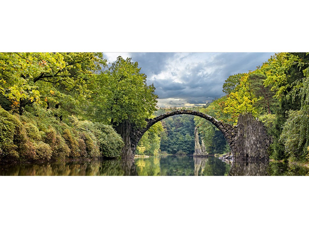 Levně MP-2-0060 Vliesová obrazová panoramatická fototapeta Arch bridge + lepidlo Zdarma, velikost 375 x 150 cm