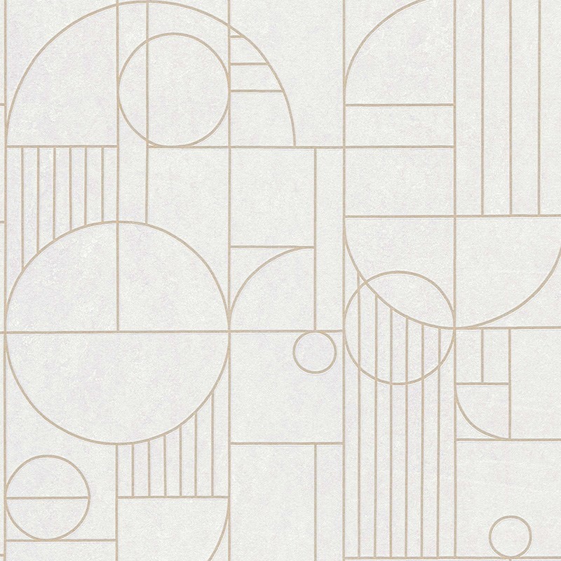 Levně P492460006 A.S. Création vliesová tapeta na zeď Styleguide Design 2024 geometrická s metalickým prolisem, velikost 10,05 m x 53 cm