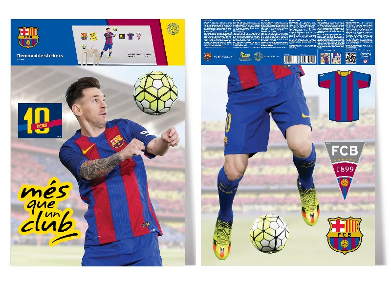 Levně BAR30 Samolepící dekorace FC Barcelona, velikost 2 archy každý 29,7 x 42 cm