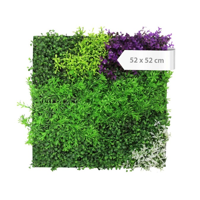 136691 Stěnový květinový panel, 52x52x4 cm, design Flora