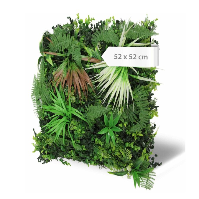 136692 Stěnový květinový panel, 52x52x5 cm, design Flora