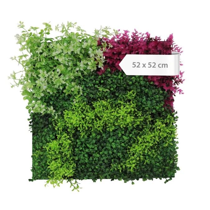 136694 Stěnový květinový panel, 52x52x4 cm, design Flora