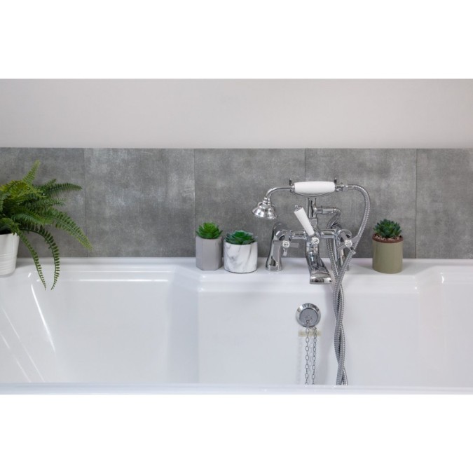 270KT3001A D-C-FIX samolepící obklad na stěny z PVC masivní beton, samolepící kachličky, PVC dlaždice, velikost 30,5 x 30,5 cm