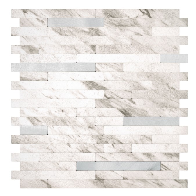 2704006 Samolepicí dlaždice na zeď,  kov a mramor, rozměr šířka x výška 29 x 28,8cm