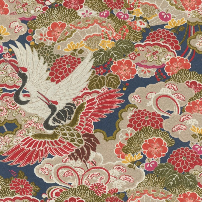 409352 Rasch orientální látková vliesová tapeta na zeď Kimono 2023 volavky, velikost 10,05 m x 53 cm