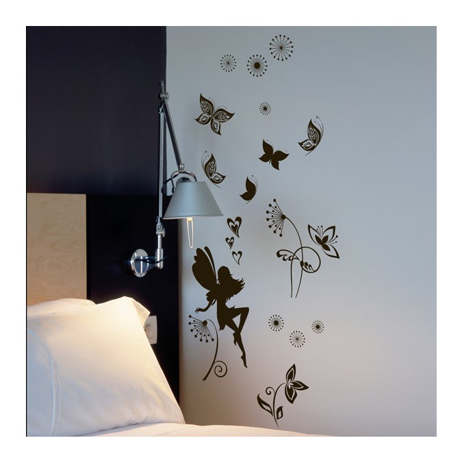 AS58107 Samolepící dekorace Crearreda Dark Fairy samolepka na zeď, velikost 100x35 cm