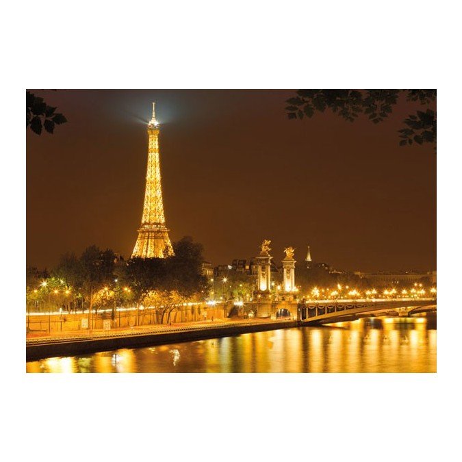 KOMR 123-4 Nuit ´D or - Fototapeta Komar Eiffelova věž, velikost 254 x 184 cm