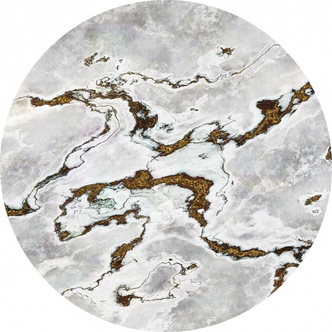 KT-D1048 Kulatá samolepocí obrazová fototapeta Komar Marble Vibe, velikost průměr 128 cm