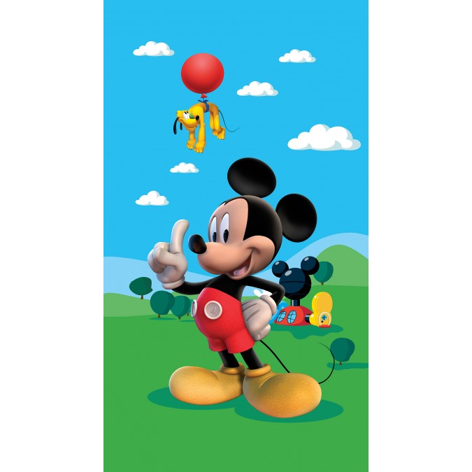 FCP L 6141 AG Design textilní foto závěs dětský obrazový Mickey Mouse Disney FCPL 6141 s úplným zastíněním, velikost 140 x 245 cm