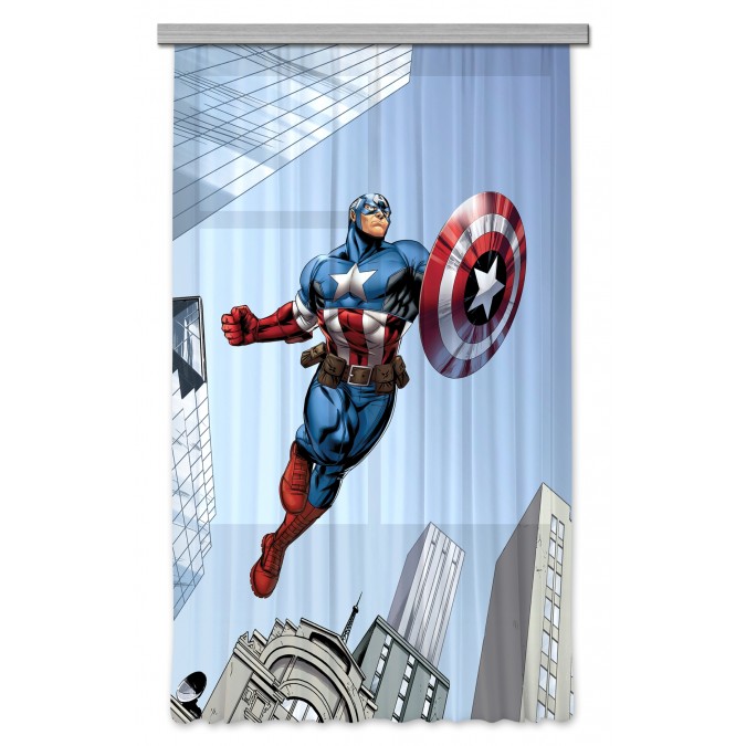 FCS L 7127 AG Design textilní foto závěs dětský obrazový Marvel - Avengers FCSL 7127, velikost 140 x 245 cm